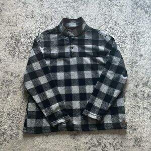 NWT John Wayne Plaid Sweater - XL, Black/Grey